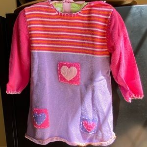 Celeste 3T long sleeve dress w/floating hearts